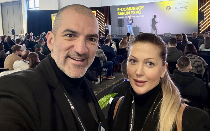 Stefan and Irina at the E-Commerce Berlin Expo conference