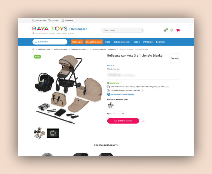 B2B online store Raya Toys - 3