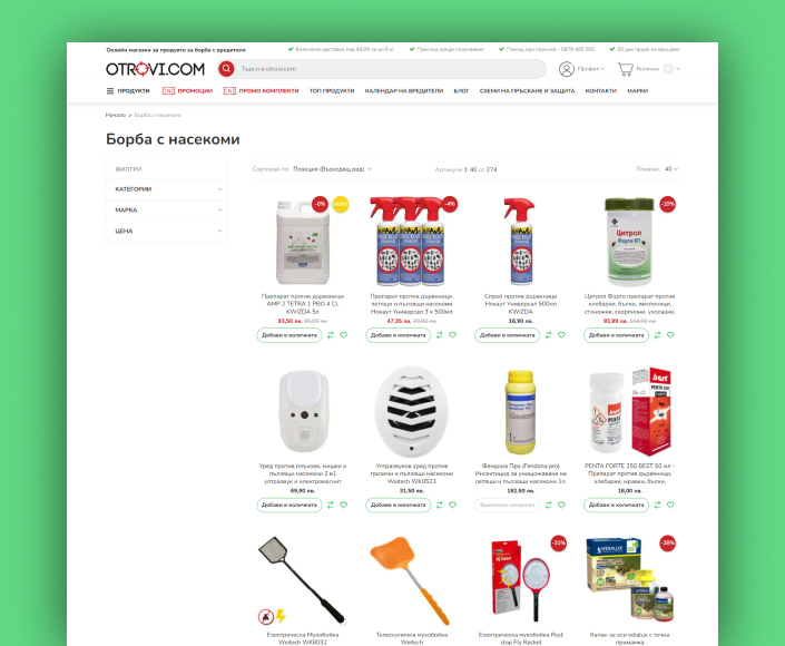 Migration of otrovi.com pest control online store - 2