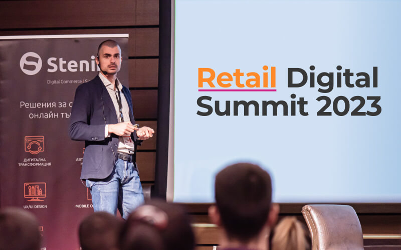Dimitar Dimitrov from Stenik with first performance for the year on the stage at Retail Digital Summit 2023