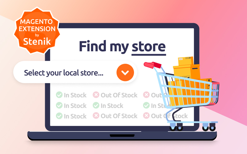 Checking availability in physical stores and selecting a preferred store by the user