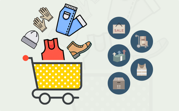Bundle products - sets of products (outfits) with the option of purchasing the entire set or individual products. Increase the average order value!