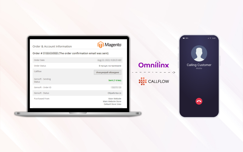 Recognize users during calls: Enhance service in your online store. Integration of Callflow and Omnilinx into Magento.