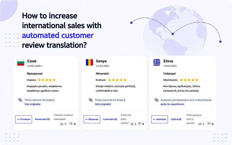 How to increase international sales with automated customer review translation?